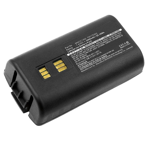 Batteries N Accessories BNA-WB-L1288 Barcode Scanner Battery - Li-ion, 7.4, 3400mAh, Ultra High Capacity Battery - Replacement for Datalogic 700175303, 944501055 Battery