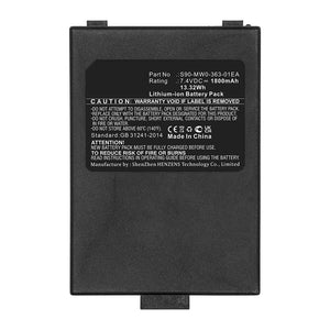 Batteries N Accessories BNA-WB-L14939 Credit Card Reader Battery - Li-ion, 7.4V, 1800mAh, Ultra High Capacity - Replacement for Pax S90-MW0-363-01EA Battery