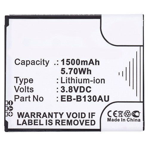 Batteries N Accessories BNA-WB-L4025 Cell Phone Battery - Li-ion, 3.8, 1500mAh, Ultra High Capacity Battery - Replacement for Samsung EB-B130AE, EB-B130AU Battery