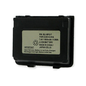Batteries N Accessories BNA-WB-BLI-BP217 2-Way Radio Battery - Li-Ion, 7.4V, 1600 mAh, Ultra High Capacity Battery - Replacement for Icom BP217 Battery