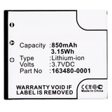 Batteries N Accessories BNA-WB-L1241 Barcode Scanner Battery - Li-Ion, 3.7V, 850 mAh, Ultra High Capacity Battery - Replacement for Honeywell 163480-0001 Battery