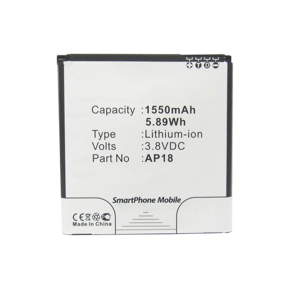 Batteries N Accessories BNA-WB-L12199 Cell Phone Battery - Li-ion, 3.8V, 1550mAh, Ultra High Capacity - Replacement for K-Touch AP18 Battery