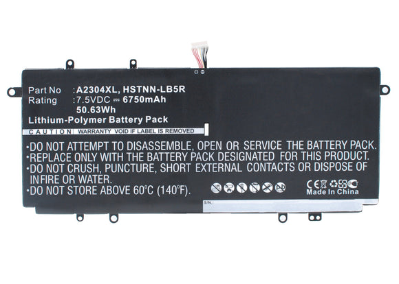 Batteries N Accessories BNA-WB-P4579 Laptops Battery - Li-Pol, 7.5V, 6750 mAh, Ultra High Capacity Battery - Replacement for HP 738075-421 Battery