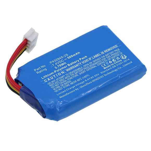 Batteries N Accessories BNA-WB-P17864 Printer Battery - Li-Pol, 7.4V, 500mAh, Ultra High Capacity - Replacement for LG P432948-2S Battery