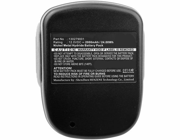 Batteries N Accessories BNA-WB-H8471 Power Tools Battery - Ni-MH, 12V, 2000mAh, Ultra High Capacity Battery - Replacement for Craftsman 130279001 Battery