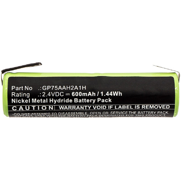 Batteries N Accessories BNA-WB-H15156 Medical Battery - Ni-MH, 2.4V, 600mAh, Ultra High Capacity - Replacement for Omron GP75AAH2A1H Battery