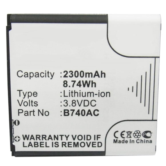 Batteries N Accessories BNA-WB-L9149 Digital Camera Battery - Li-ion, 3.8V, 2300mAh, Ultra High Capacity - Replacement for Samsung B740AC Battery