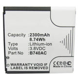 Batteries N Accessories BNA-WB-L9149 Digital Camera Battery - Li-ion, 3.8V, 2300mAh, Ultra High Capacity - Replacement for Samsung B740AC Battery