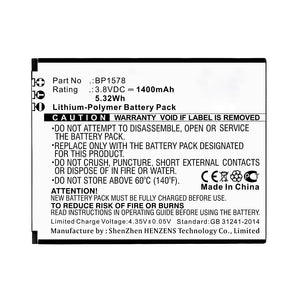 Batteries N Accessories BNA-WB-P12177 Cell Phone Battery - Li-Pol, 3.8V, 1400mAh, Ultra High Capacity - Replacement for Kazuna BP1578 Battery