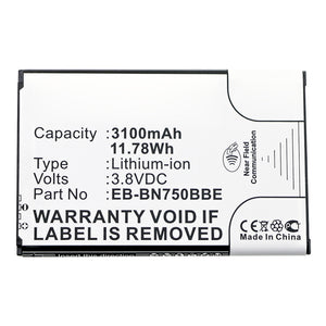 Batteries N Accessories BNA-WB-L13142 Cell Phone Battery - Li-ion, 3.8V, 3100mAh, Ultra High Capacity - Replacement for Samsung EB-BN750BBC Battery