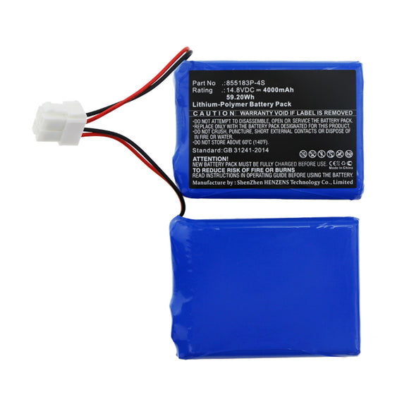Batteries N Accessories BNA-WB-P10865 Medical Battery - Li-Pol, 14.8V, 4000mAh, Ultra High Capacity - Replacement for CONTEC 855183P-4S Battery