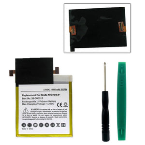Batteries N Accessories BNA-WB-TLP-007 Tablet Battery - Li-Pol, 3.7V, 6000 mAh, Ultra High Capacity Battery - Replacement for Amazon 58-000015, S2012-002, S2012-002-D, S2012-002-S Battery