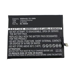 Batteries N Accessories BNA-WB-P11546 Cell Phone Battery - Li-Pol, 3.85V, 6000mAh, Ultra High Capacity - Replacement for GIONEE BL-N6020 Battery