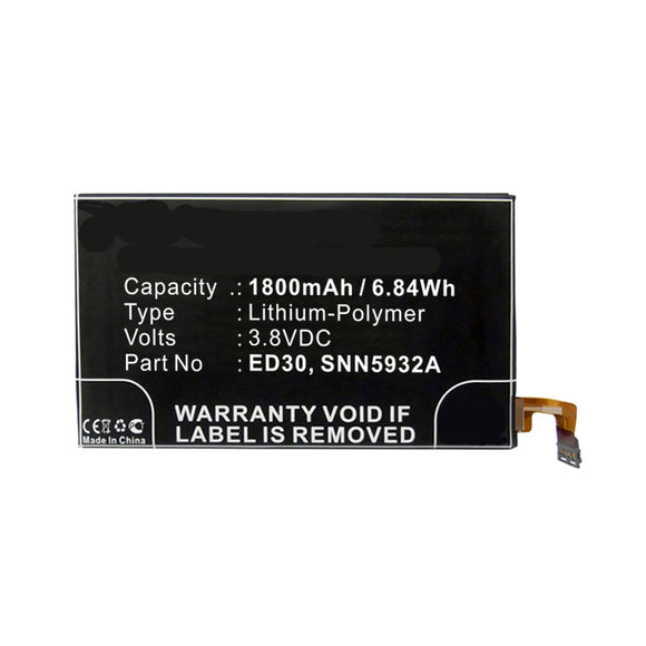 Batteries N Accessories BNA-WB-P3893 Cell Phone Battery - Li-Pol, 3.8, 1800mAh, Ultra High Capacity Battery - Replacement for Motorola ED30, SNN5932A Battery