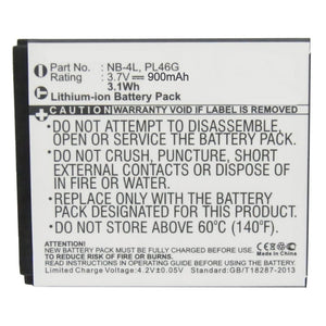 Batteries N Accessories BNA-WB-NB4L Digital Camera Battery - li-ion, 3.7V, 900 mAh, Ultra High Capacity Battery - Replacement for Canon NB-4L Battery