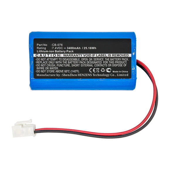 Batteries N Accessories BNA-WB-L15009 Equipment Battery - Li-ion, 7.4V, 3400mAh, Ultra High Capacity - Replacement for Promax CB-076 Battery
