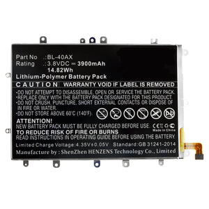 Batteries N Accessories BNA-WB-P11390 Cell Phone Battery - Li-Pol, 3.8V, 3900mAh, Ultra High Capacity - Replacement for Infinix BL-40AX Battery