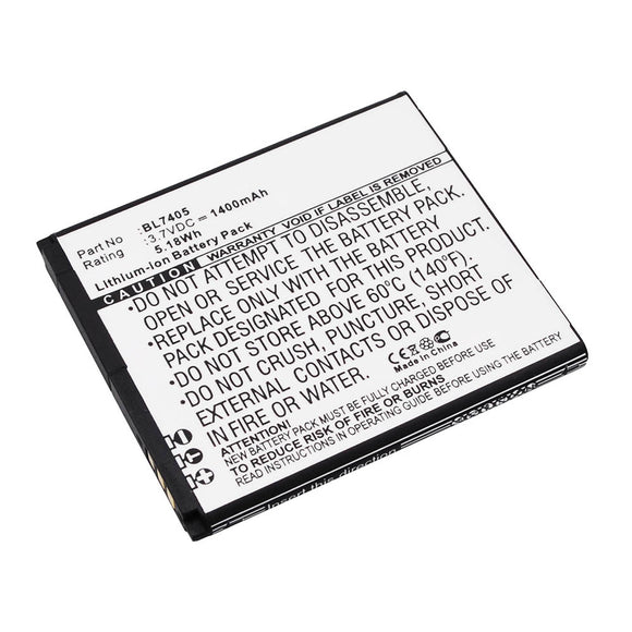 Batteries N Accessories BNA-WB-L11342 Cell Phone Battery - Li-ion, 3.7V, 1400mAh, Ultra High Capacity - Replacement for Fly BL7405 Battery
