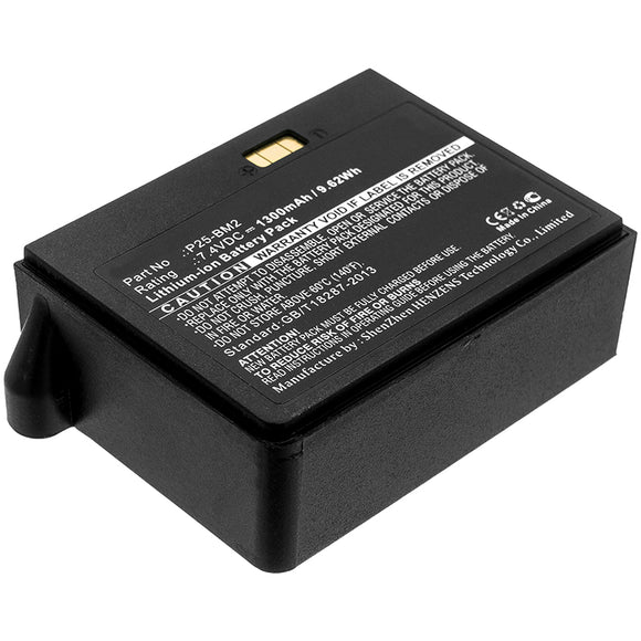 Batteries N Accessories BNA-WB-L1936 Credit Card Reader Battery - Li-Ion, 7.4V, 1300 mAh, Ultra High Capacity Battery - Replacement for Blue P25-BM2 Battery