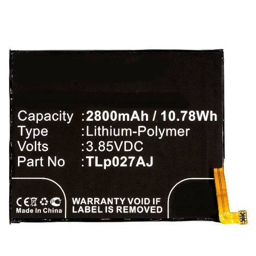 Batteries N Accessories BNA-WB-P8384 Cell Phone Battery - Li-Pol, 3.85V, 2800mAh, Ultra High Capacity Battery - Replacement for Alcatel CAC2710009CJ, TLp027AJ Battery