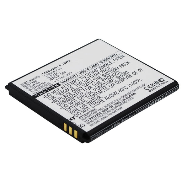 Batteries N Accessories BNA-WB-L3236 Cell Phone Battery - Li-Ion, 3.7V, 1400 mAh, Ultra High Capacity Battery - Replacement for Coolpad CPLD-109 Battery