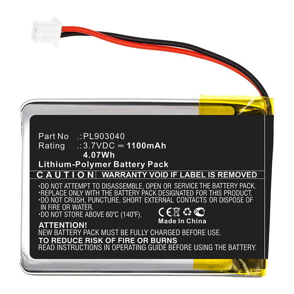 Batteries N Accessories BNA-WB-P13329 Electronic Magnifier Battery - Li-Pol, 3.7V, 1100mAh, Ultra High Capacity - Replacement for Schweizer PL903040 Battery