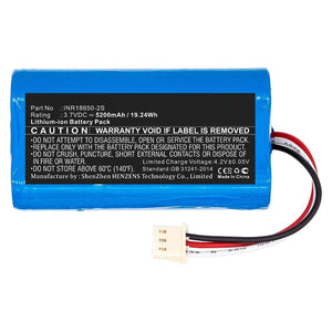 Batteries N Accessories BNA-WB-L11043 Speaker Battery - Li-ion, 3.7V, 5200mAh, Ultra High Capacity - Replacement for Altec Lansing INR18650-2S Battery