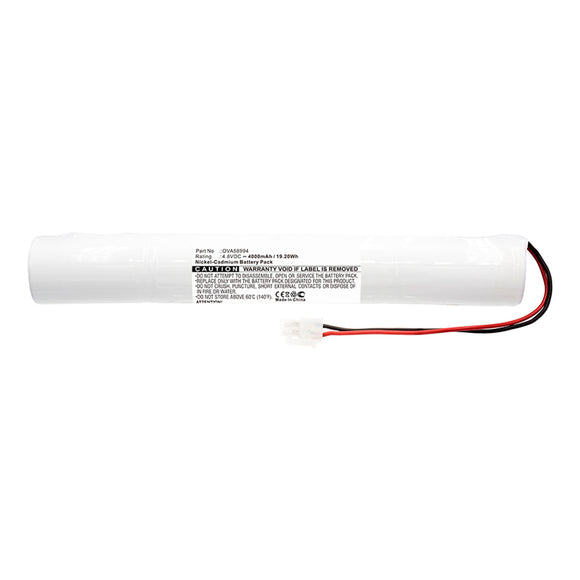 Batteries N Accessories BNA-WB-C13334 Emergency Lighting Battery - Ni-CD, 4.8V, 4000mAh, Ultra High Capacity - Replacement for Schneider OVA58994 Battery