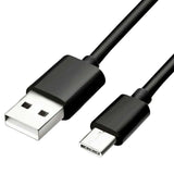 Batteries N Accessories BNA-WB-USB-TYPEC-3B USB Type-C to USB Type-A Charge and Data Sync Cable, Black, 3ft