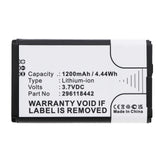 Batteries N Accessories BNA-WB-L1908 Credit Card Reader Battery - Li-Ion, 3.7V, 1200 mAh, Ultra High Capacity Battery - Replacement for Ingenico 296118442 Battery