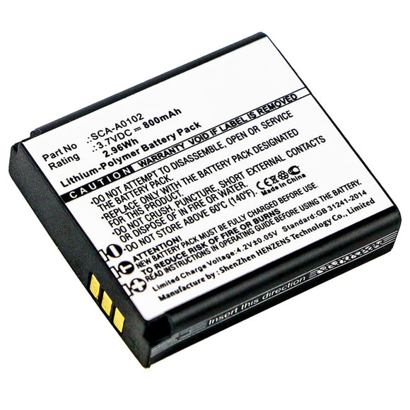 Batteries N Accessories BNA-WB-P9159 Digital Camera Battery - Li-Pol, 3.7V, 800mAh, Ultra High Capacity - Replacement for Sena SCA-A0102 Battery