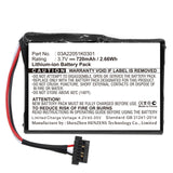 Batteries N Accessories BNA-WB-L4208 GPS Battery - Li-Ion, 3.7V, 720 mAh, Ultra High Capacity Battery - Replacement for Magellan 03A22051K0301 Battery
