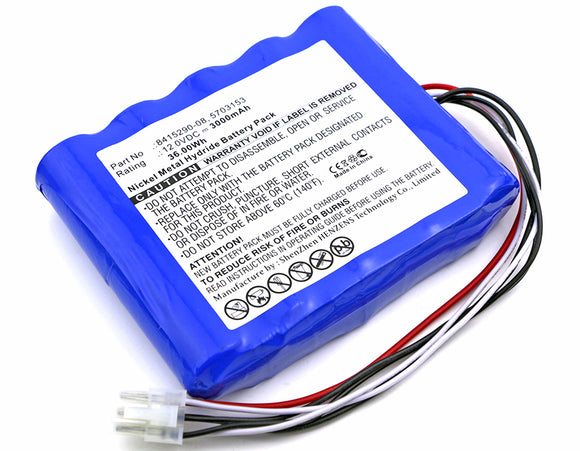 Batteries N Accessories BNA-WB-H9388 Medical Battery - Ni-MH, 12V, 3000mAh, Ultra High Capacity - Replacement for Drager 5703153-05 Battery