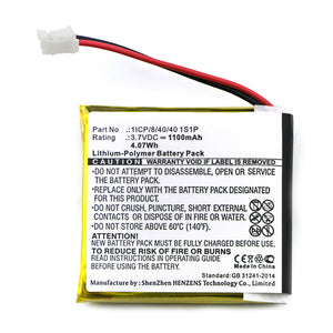 Batteries N Accessories BNA-WB-P15774 GPS Battery - Li-Pol, 3.7V, 1100mAh, Ultra High Capacity - Replacement for Coyote 1ICP/8/40/40 1S1P Battery