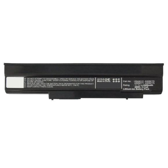 Batteries N Accessories BNA-WB-L10333 Laptop Battery - Li-ion, 11.1V, 4400mAh, Ultra High Capacity - Replacement for Acer AS09C31 Battery