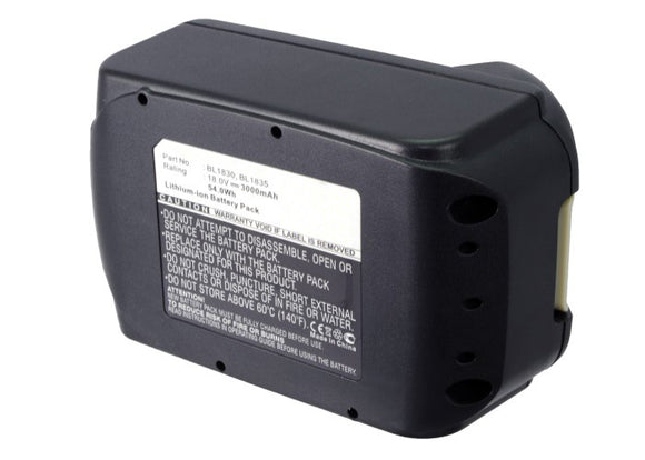 Batteries N Accessories BNA-WB-L6340 Power Tools Battery - Li-Ion, 18V, 3000 mAh, Ultra High Capacity Battery - Replacement for Makita 194204-5 Battery