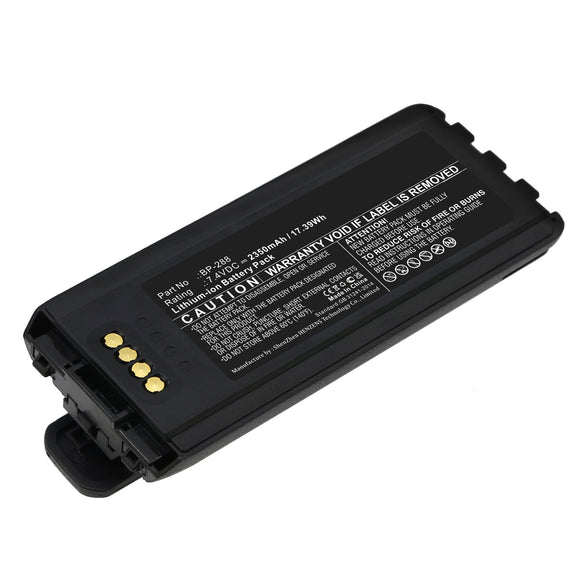 Batteries N Accessories BNA-WB-L17289 2-Way Radio Battery - Li-ion, 7.4V, 2350mAh, Ultra High Capacity - Replacement for Icom BP-288 Battery