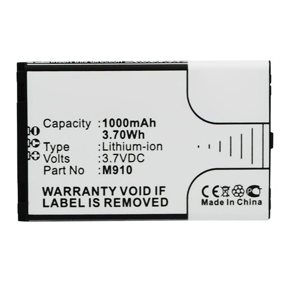 Batteries N Accessories BNA-WB-L13229 Cell Phone Battery - Li-ion, 3.7V, 1000mAh, Ultra High Capacity - Replacement for SWITEL M910 Battery