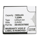 Batteries N Accessories BNA-WB-L13036 Cell Phone Battery - Li-ion, 3.8V, 1900mAh, Ultra High Capacity - Replacement for Samsung EB-BG357BBE Battery