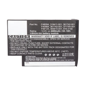 Batteries N Accessories BNA-WB-L15932 Laptop Battery - Li-ion, 14.8V, 4400mAh, Ultra High Capacity - Replacement for Compaq F4809A Battery