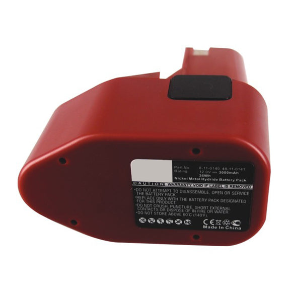 Batteries N Accessories BNA-WB-H15278 Power Tool Battery - Ni-MH, 12V, 3000mAh, Ultra High Capacity - Replacement for Milwaukee 48-11-0140 Battery