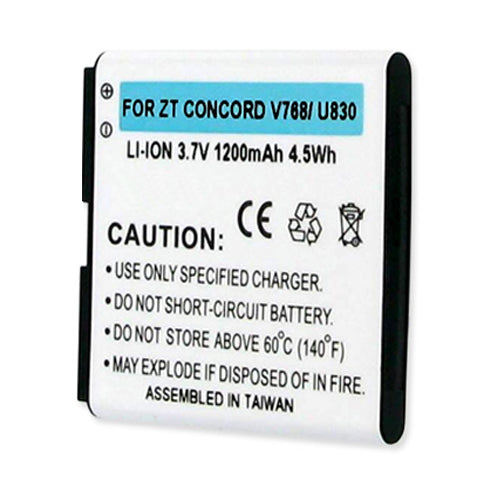 Batteries N Accessories BNA-WB-BLI-1311-1.2 Cell Phone Battery - Li-Ion, 3.7V, 1200 mAh, Ultra High Capacity Battery - Replacement for ZTE V768 Battery