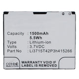 Batteries N Accessories BNA-WB-L4044 Cell Phone Battery - Li-ion, 3.7, 1500mAh, Ultra High Capacity Battery - Replacement for AT&T Li3715T42P3h415266 Battery