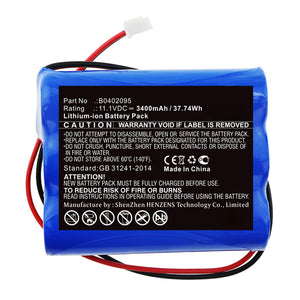 Batteries N Accessories BNA-WB-L15112 Medical Battery - Li-ion, 11.1V, 3400mAh, Ultra High Capacity - Replacement for Medsonic B0402095 Battery