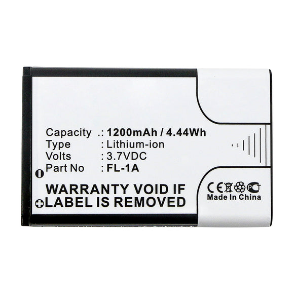 Batteries N Accessories BNA-WB-L15747 Equipment Battery - Li-ion, 3.7V, 1200mAh, Ultra High Capacity - Replacement for Fukuda FL-1A Battery