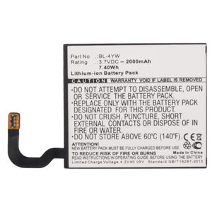 Batteries N Accessories BNA-WB-L3881 Cell Phone Battery - Li-ion, 3.7, 2000mAh, Ultra High Capacity Battery - Replacement for Microsoft BL-4YW Battery