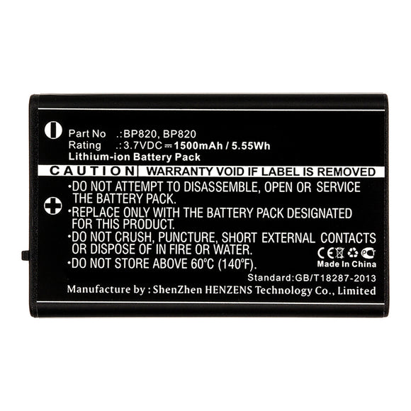 Batteries N Accessories BNA-WB-L13903 2-Way Radio Battery - Li-ion, 3.7V, 1500mAh, Ultra High Capacity - Replacement for Uniden BP-820 Battery