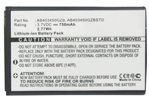 Batteries N Accessories BNA-WB-L3573 Cell Phone Battery - Li-Ion, 3.7V, 750 mAh, Ultra High Capacity Battery - Replacement for Samsung AB403450GZ Battery