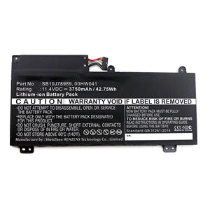 Batteries N Accessories BNA-WB-L12533 Laptop Battery - Li-ion, 11.4V, 3750mAh, Ultra High Capacity - Replacement for Lenovo SB10J78988 Battery