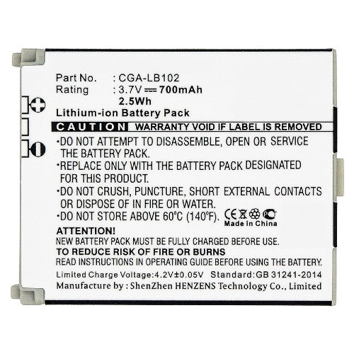 Batteries N Accessories BNA-WB-L8392 Cell Phone Battery - Li-ion, 3.7V, 700mAh, Ultra High Capacity Battery - Replacement for Panasonic CGA-LB102 Battery